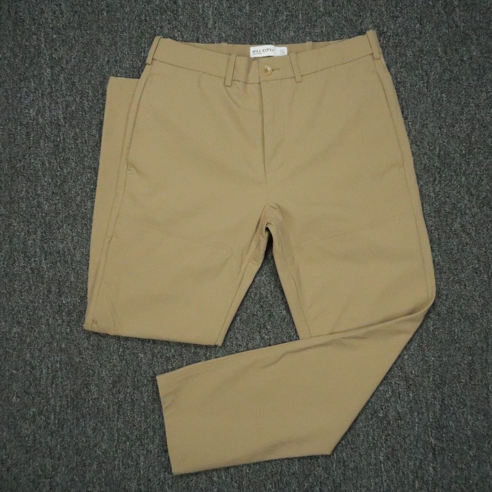 Hill City Pants Mens 30x28 Khaki Tan Utility Trail Stretch Wicking Straight